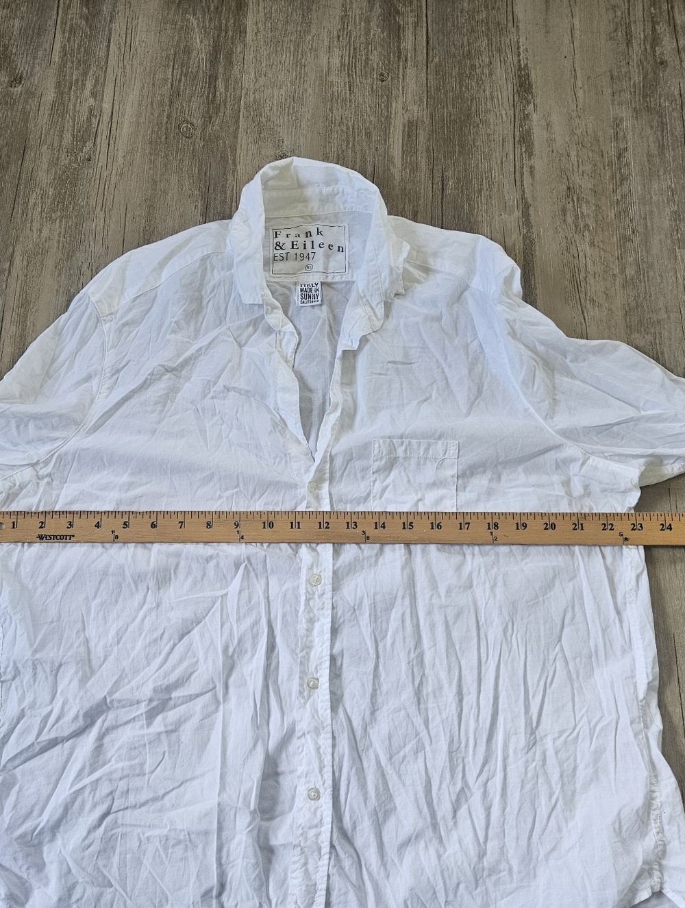 Frank & Eileen Women's Eileen White Casual Button-Up Shirt XL Made In USA - Picture 5 of 7